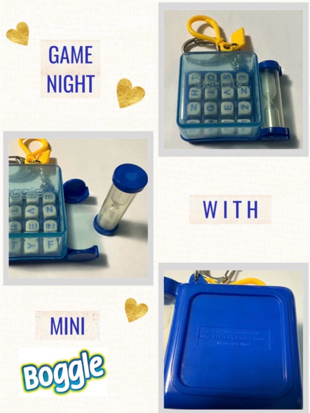 2000 Hasbro Mini Boggle Game Keychain